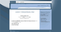 Desktop Screenshot of janefweilenman-psychologist.com